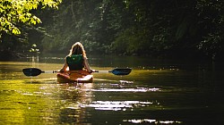 Joy of rowing through, when life is blue